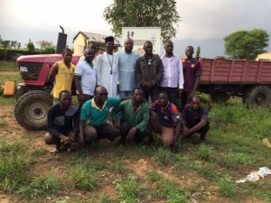 Salad Greenhouse and YPAED team at the 52 Hectare farm in FCT Abuja